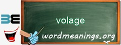 WordMeaning blackboard for volage